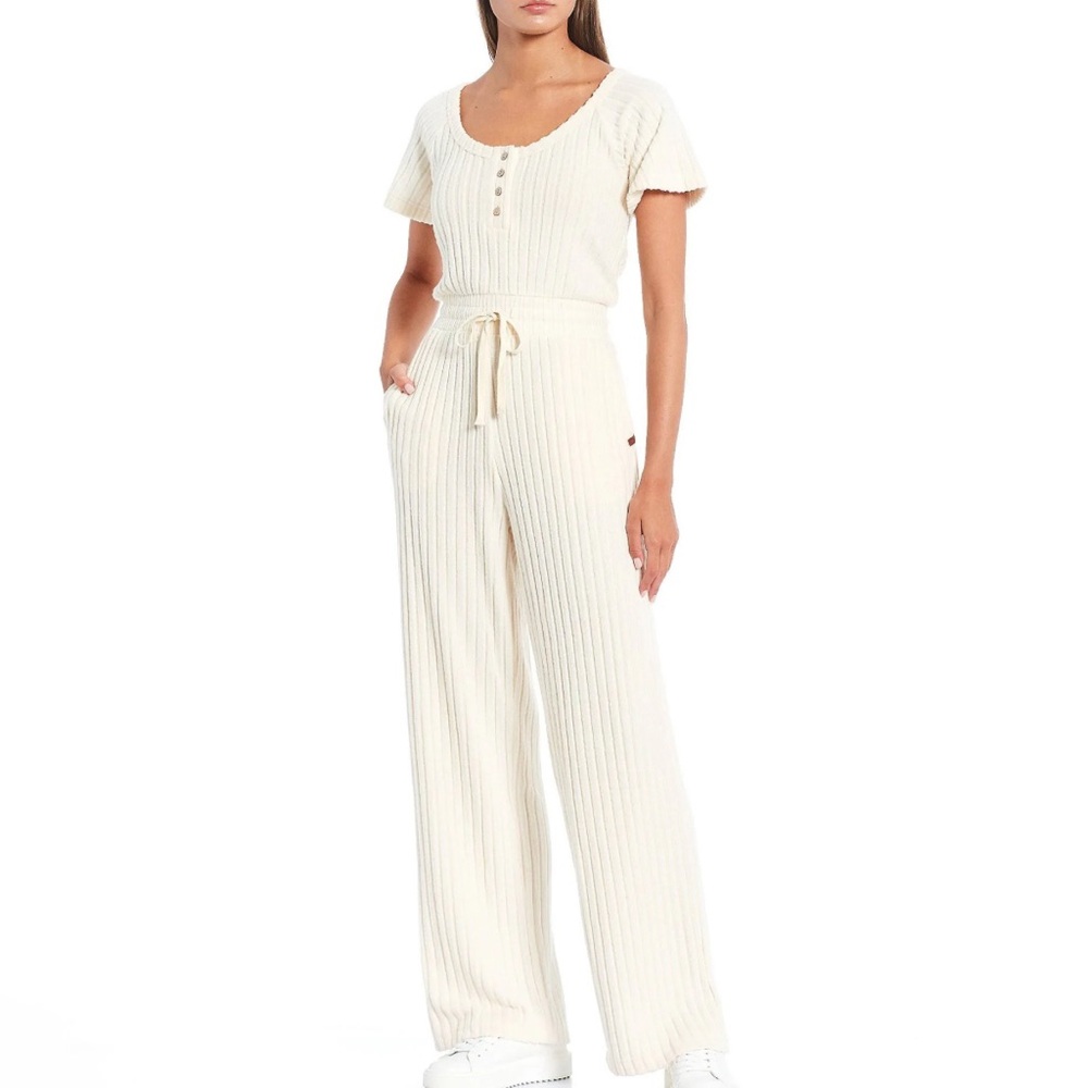 Ripcurl Cosy Lounge Soft Comfy Jumpsuit II Ecru Marle Size M